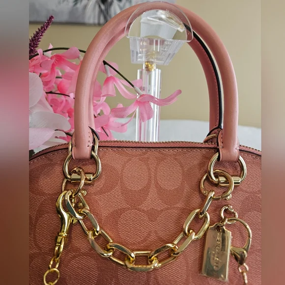 Coach KATY Satchel in Signature Design - Blush Pink Color - EUC - Picture 5 of 12